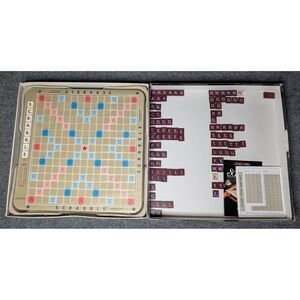 Milton Bradley 4034 Scrabble Deluxe Edition‎ Board Game 99% Complete READ